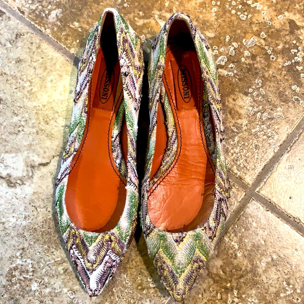 Missoni embroidered flats